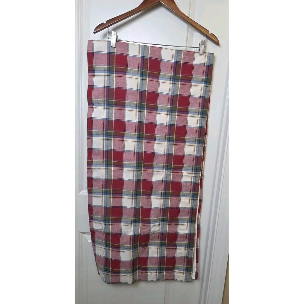 Longaberger Paprika Plaid Valances-set of 2 - 17.5 x 75